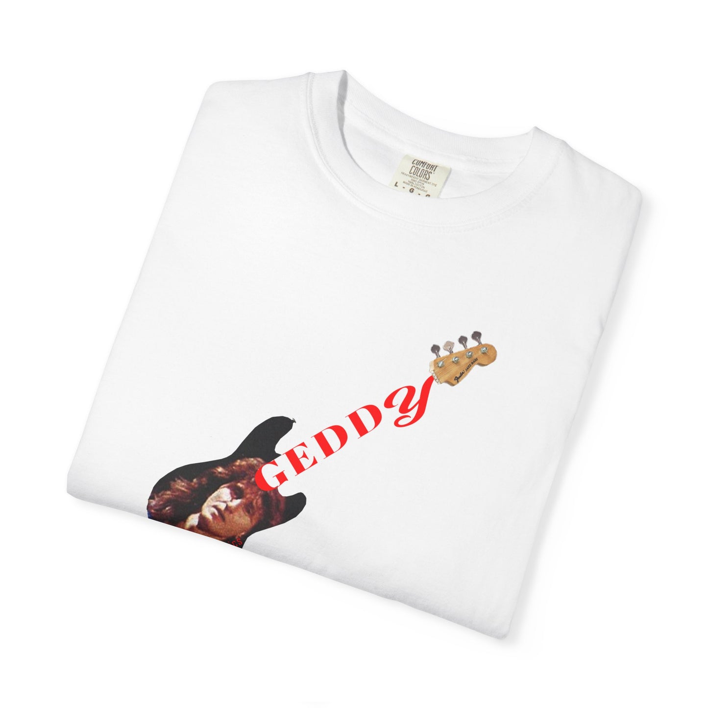 Geddy Typography Guitar Graphic Tee, Unisex Music Lover T-Shirt